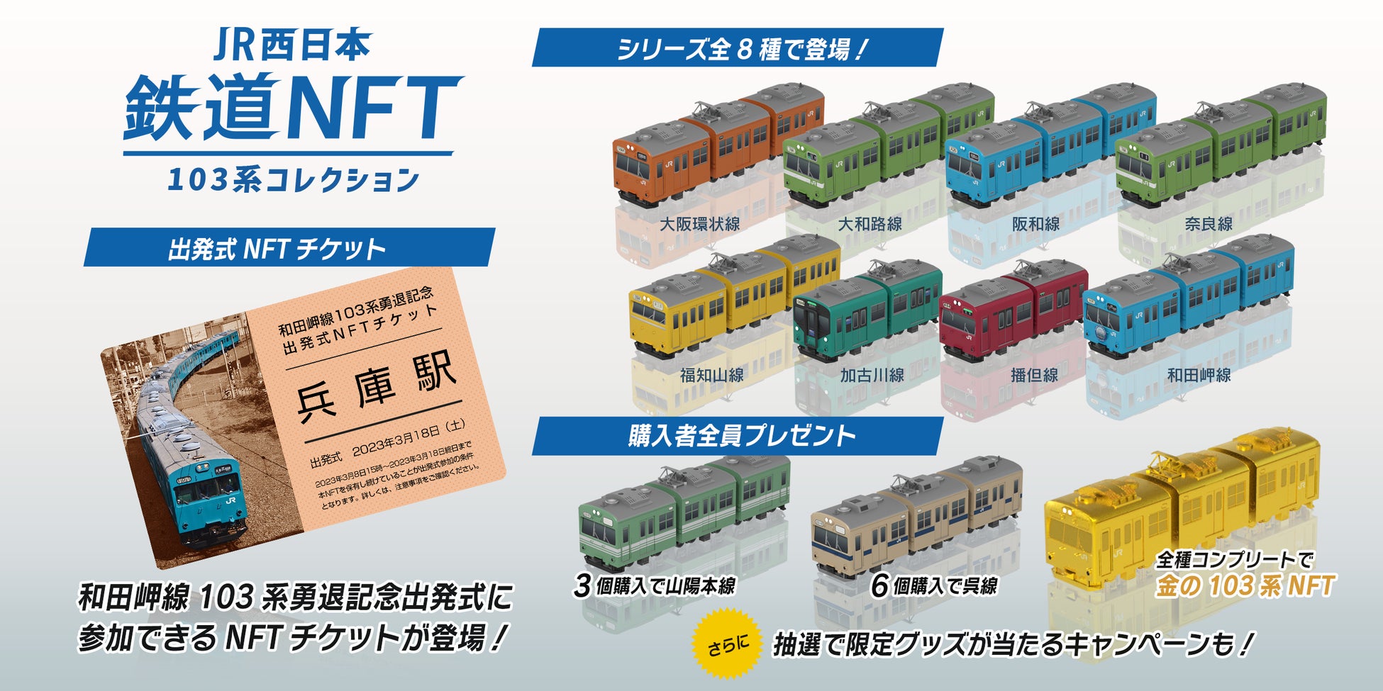 JR西日本、鉄道NFT103系チケット・コレクション発売 - NFT通信